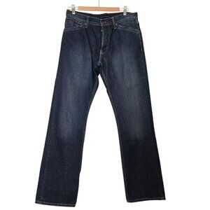 Y2K Tommy Hilfiger dark-wash straight-leg jeans European style 33/34